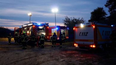 Bernau: Großübung der Feuerwehren Ladeburg, Lobetal und Birkholz