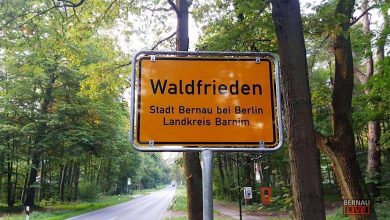 Bernau Waldfrieden hat ab heute sein eigenes Ortsschild - 50 km/h!