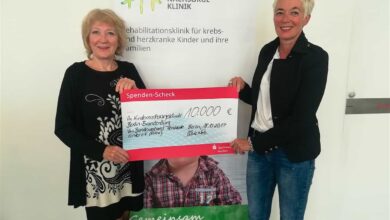10.000 Euro für herzkranke Kinder an der Kindernachsorgeklinik