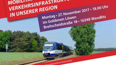 Wandlitz: Verkehrsinfrastruktur der Region - Infoabend mit Ministerin Schneider