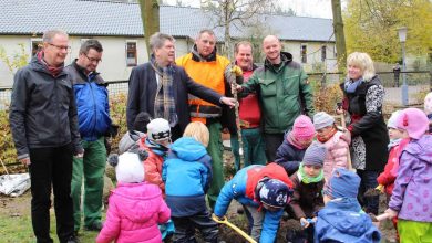 Bernau: Lobetaler Kitakinder pflanzten Martin-Luther-Apfelbaum