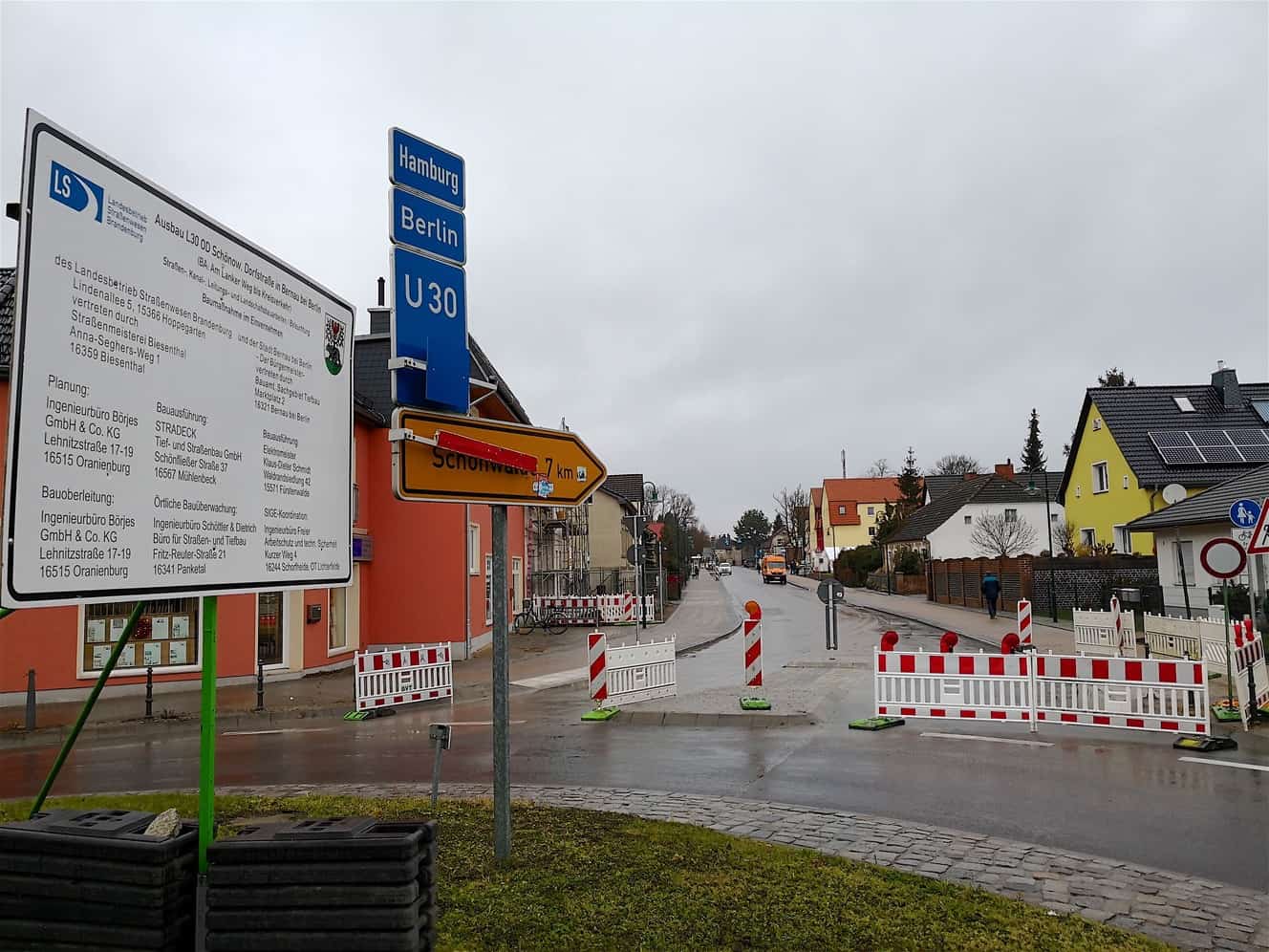 Bernau: Ortsdurchfahrt Schönow L30 wieder für den Verkehr freigegeben