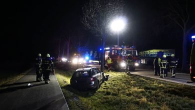 Bernau: Drei Verletzte nach Unfall auf der Schwanebecker Chaussee