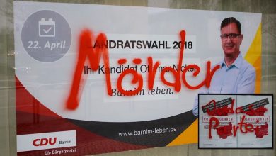 Bürgerzentrum der CDU Bernau mit Hassparolen beschmiert