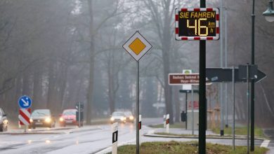 Bernau: Speed-Display an der Wandlitzer Chaussee zeigt Tempo an