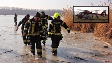 Barnim: Feuerwehreinsatz am Gorinsee - Eisläufer verletzt