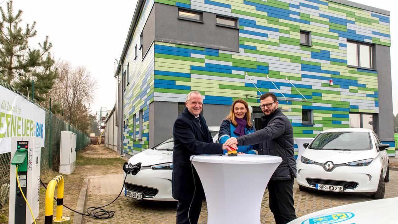 Ökostrom und Elektromobilität auf dem Recyclinghof Bernau