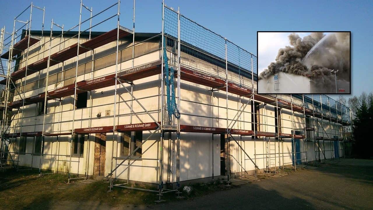 Wiederaufbau nach Brand - BHKW in Bernau Friedenstal