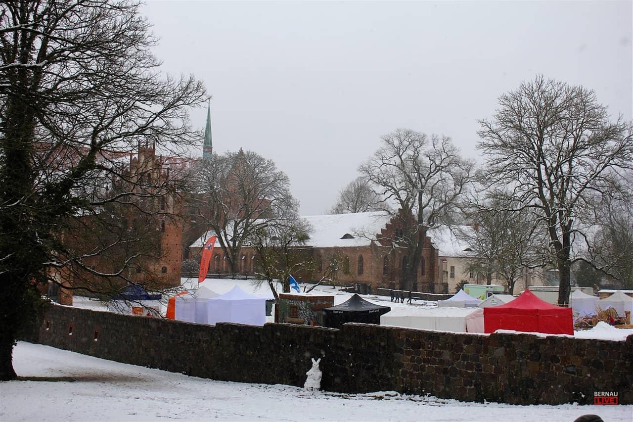Schneegestöber und Lagerfeuer bei Spilwut - Kloster Chorin teils gesperrt