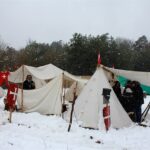 Schneegestöber und Lagerfeuer bei Spilwut - Kloster Chorin teils gesperrt 8 Bernau LIVE