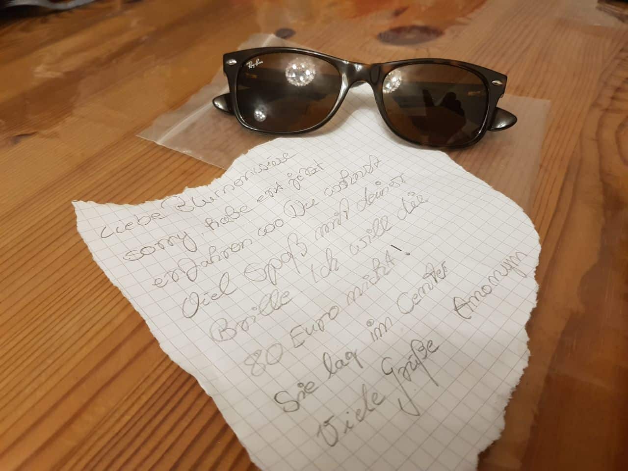 Bernau: Verlorene Sonnenbrille mit Happy End und ohne Finderlohn