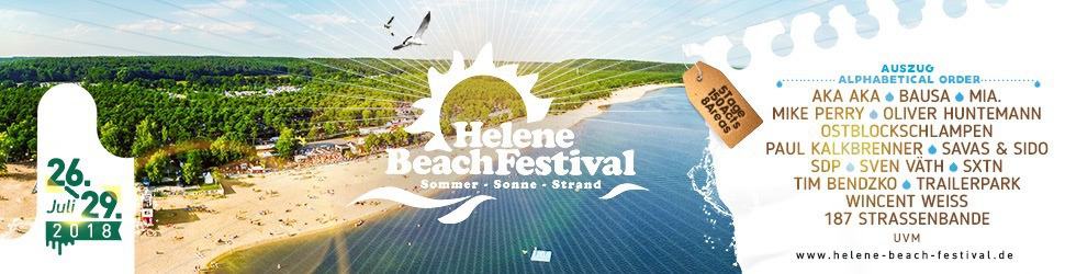 Willkommen zum Helene Beach Festival 2018 - Infos - Line Up