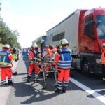 A10 - Nuthetal: Schwerer Verkehrsunfall mit Reisebus - 20 Verletzte