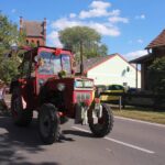 Bunt geschmückte Wagen beim Erntefest in Grüntal / Sydower Fließ 26 Bernau LIVE