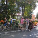 Bunt geschmückte Wagen beim Erntefest in Grüntal / Sydower Fließ 38 Bernau LIVE