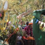 Bunt geschmückte Wagen beim Erntefest in Grüntal / Sydower Fließ 45 Bernau LIVE