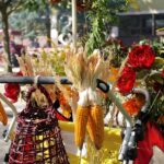 Bunt geschmückte Wagen beim Erntefest in Grüntal / Sydower Fließ 52 Bernau LIVE