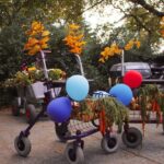 Bunt geschmückte Wagen beim Erntefest in Grüntal / Sydower Fließ 54 Bernau LIVE