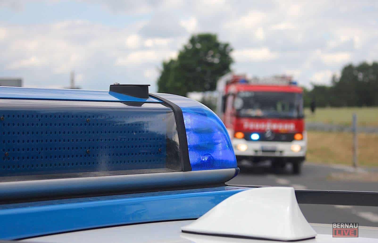 Verkehrshinweis: Schwerer Unfall auf der L200 Rüdnitz - Bernau