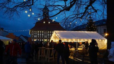 Weihnachtsmarkt in Biesenthal trotzte dem schlechten Wetter