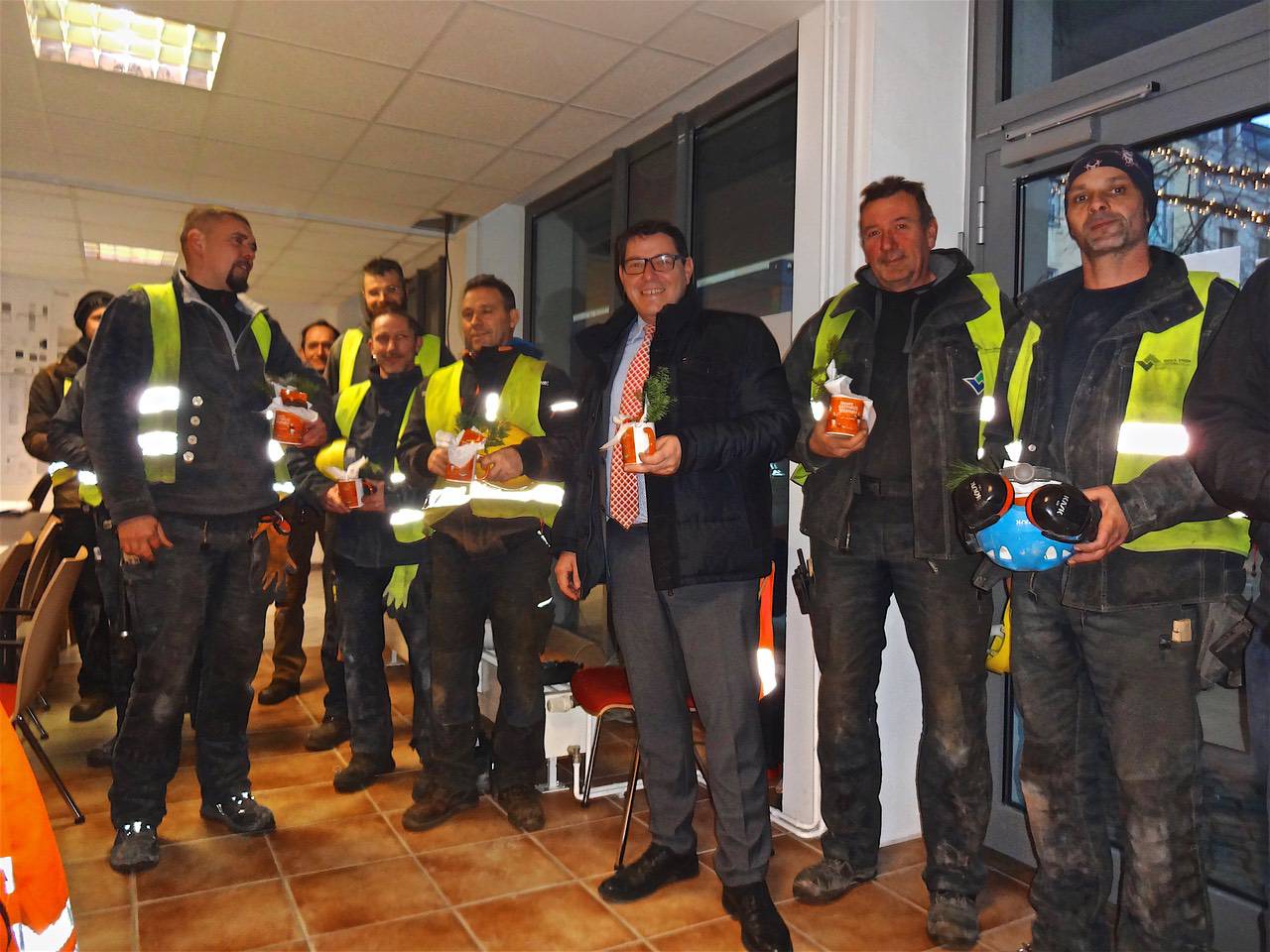 Rathausneubau Bernau: Stadt bedankte sich bei den Bauarbeitern