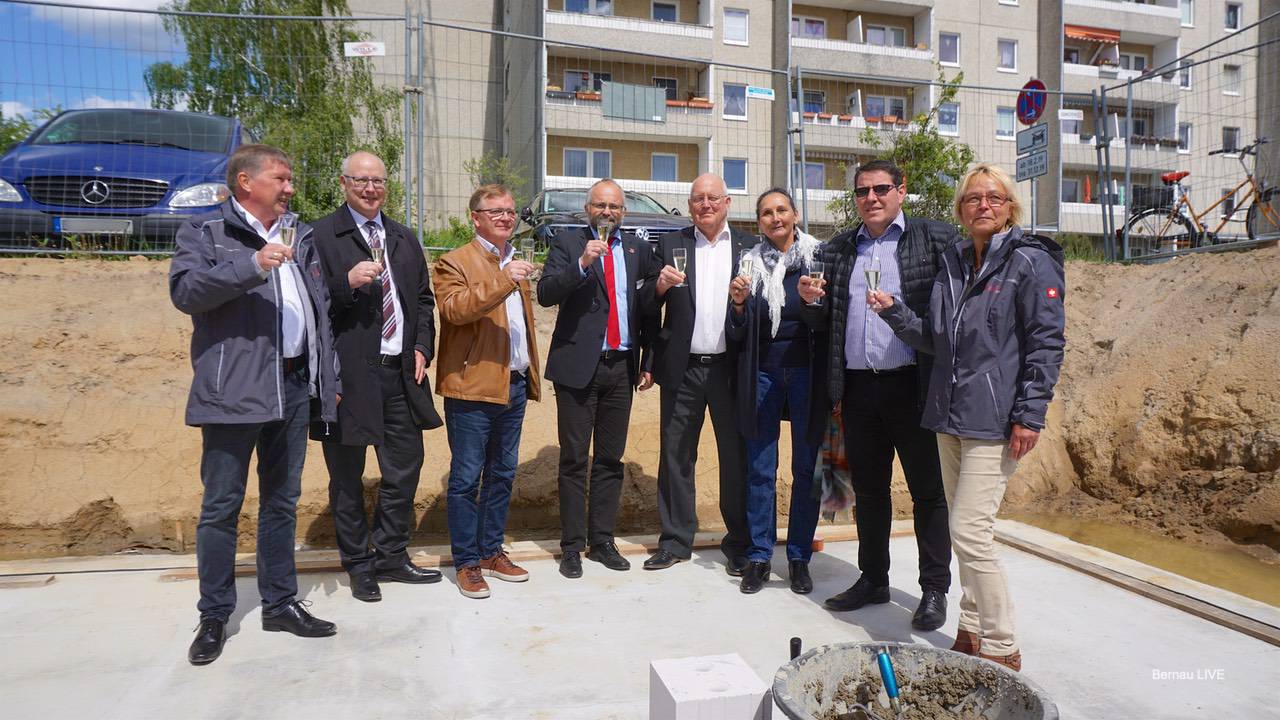 WOBAU: Grundsteinlegung für 70 neue Wohnungen in Bernau Süd