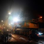 Große Rettungsaktion zur Bergung des Schwimmbaggers aus dem Wandlitzsee 7 Bernau LIVE