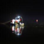 Große Rettungsaktion zur Bergung des Schwimmbaggers aus dem Wandlitzsee 6 Bernau LIVE