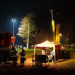 Große Rettungsaktion zur Bergung des Schwimmbaggers aus dem Wandlitzsee 8 Bernau LIVE