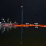 Große Rettungsaktion zur Bergung des Schwimmbaggers aus dem Wandlitzsee 26 Bernau LIVE