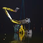 Große Rettungsaktion zur Bergung des Schwimmbaggers aus dem Wandlitzsee 33 Bernau LIVE
