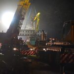 Große Rettungsaktion zur Bergung des Schwimmbaggers aus dem Wandlitzsee 39 Bernau LIVE