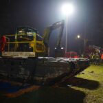 Große Rettungsaktion zur Bergung des Schwimmbaggers aus dem Wandlitzsee 50 Bernau LIVE