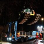 Große Rettungsaktion zur Bergung des Schwimmbaggers aus dem Wandlitzsee 56 Bernau LIVE