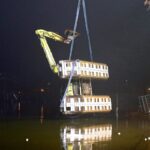 Große Rettungsaktion zur Bergung des Schwimmbaggers aus dem Wandlitzsee 63 Bernau LIVE