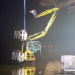 Große Rettungsaktion zur Bergung des Schwimmbaggers aus dem Wandlitzsee 65 Bernau LIVE