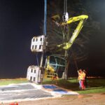 Große Rettungsaktion zur Bergung des Schwimmbaggers aus dem Wandlitzsee 74 Bernau LIVE