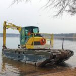 Munitionssuche im Wandlitzsee: Schwimmbagger kippte kopfüber ins Wasser 13 Bernau LIVE