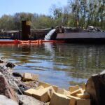 Frachtschiff havarierte auf dem Oder-Havel-Kanal bei Marienwerder 2 Bernau LIVE