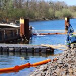Frachtschiff havarierte auf dem Oder-Havel-Kanal bei Marienwerder 5 Bernau LIVE