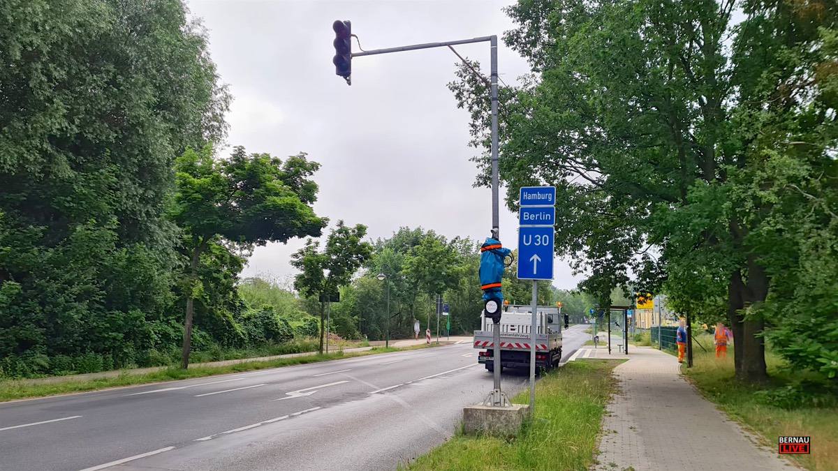 Bernau: Baustelle an der Oranienburger Straße soeben fertiggestellt 2 Bernau Oranienburger STraße