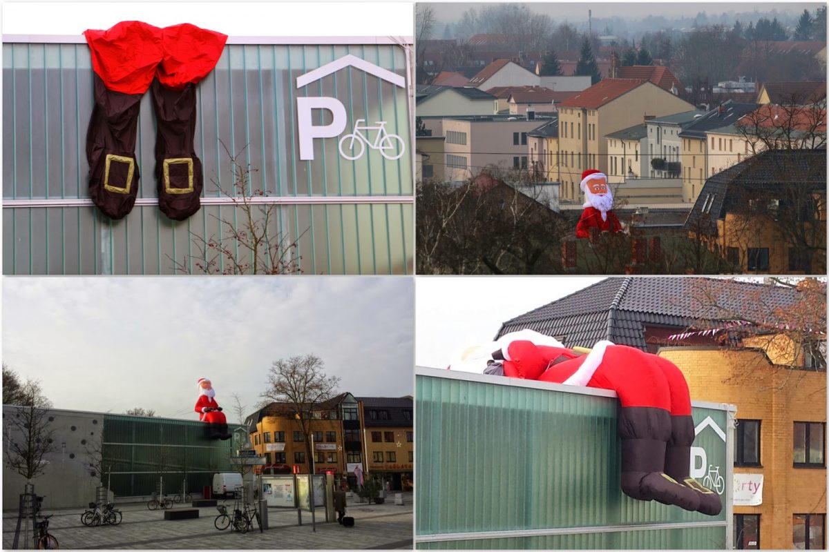 Weihnachtsmann Bahnhof Bernau