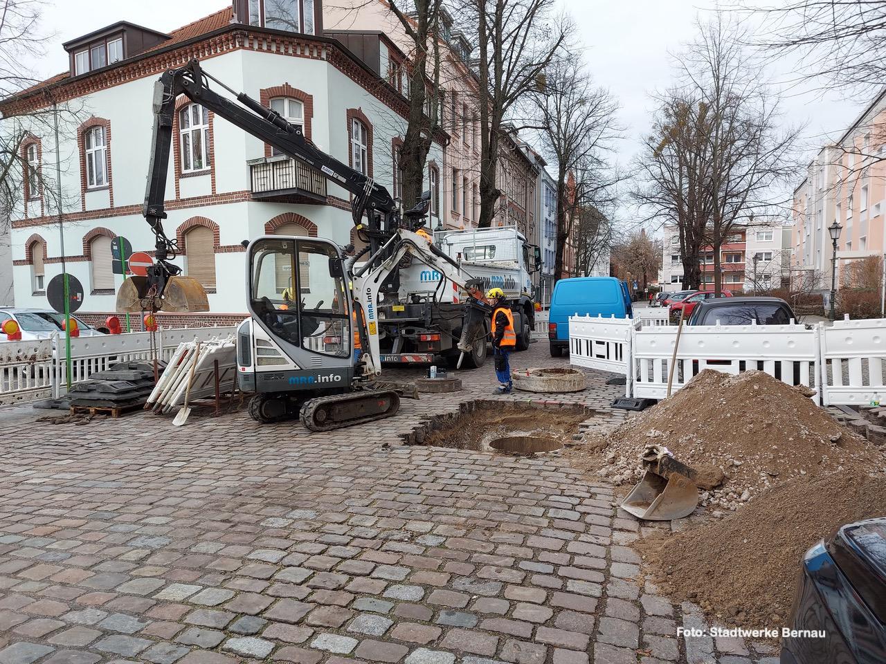Bauarbeiten Stadtwerke Bernau