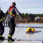 Feuerwehrübung zur Eisrettung am Wukensee in Biesenthal 29 Bernau LIVE