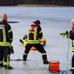 Feuerwehrübung zur Eisrettung am Wukensee in Biesenthal 42 Bernau LIVE