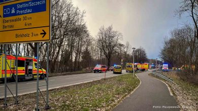 Verkehrshinweis: Unfall auf der Schwanebecker Chaussee in Bernau