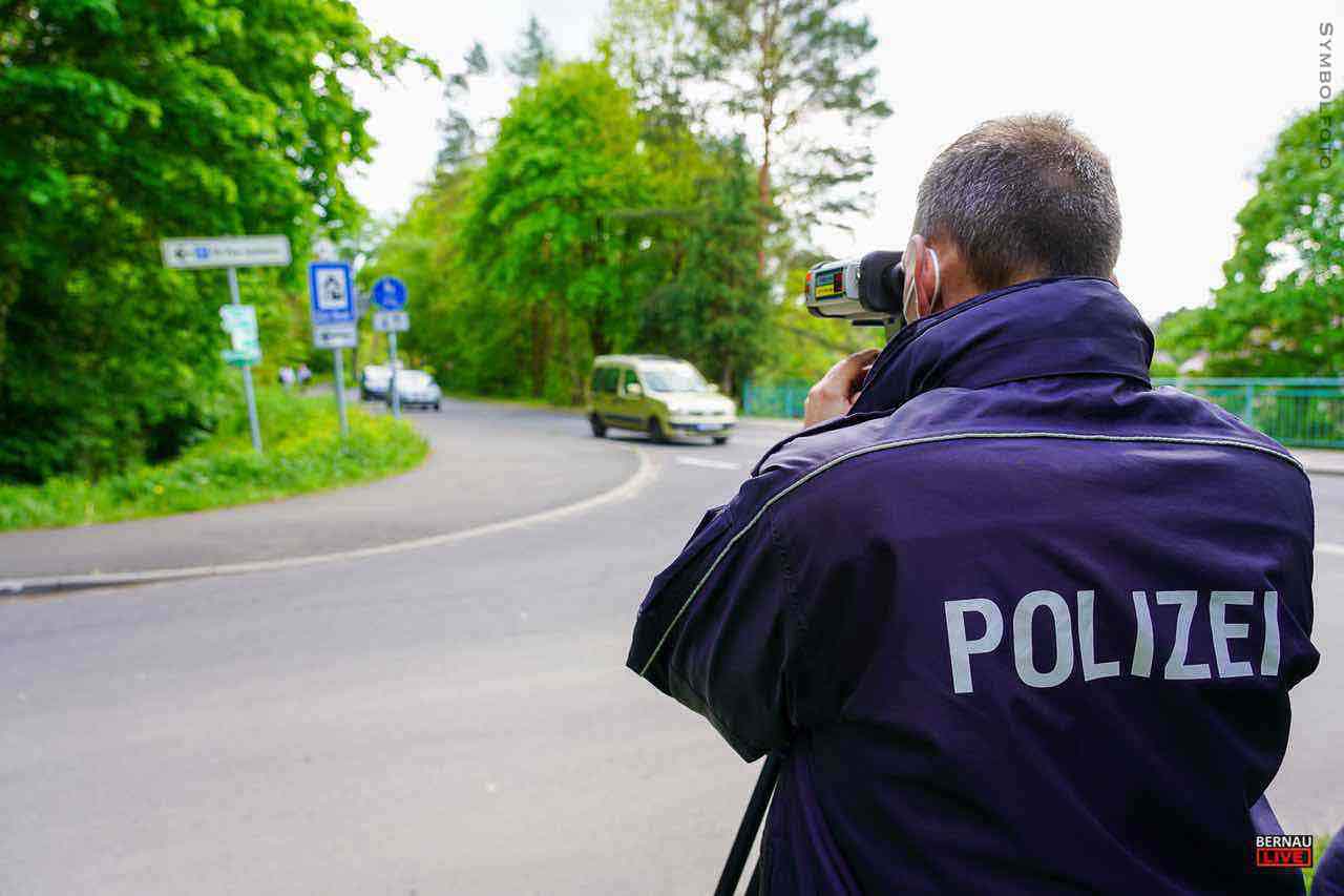 Geschwindigkeitskontrollen der Polizei am Werbellinsee
