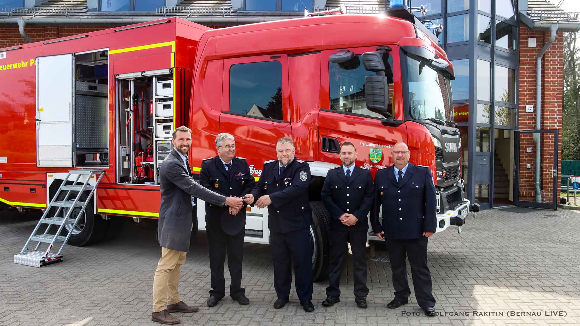 Panketal: Neues Feuerwehrfahrzeug in Zepernick übergeben