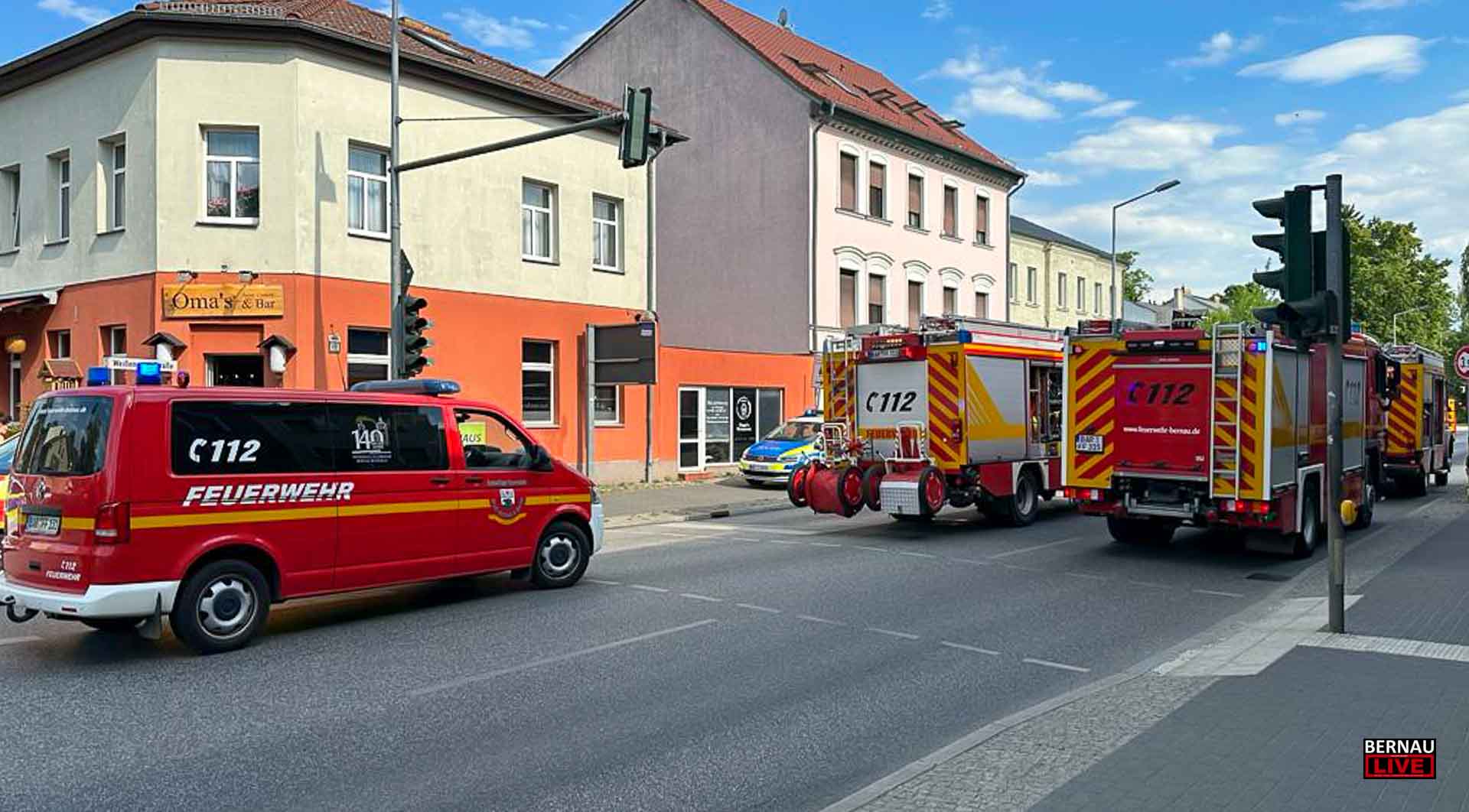 Polizeieinsatz: Vollsperrung der Weißenseer Straße in Bernau