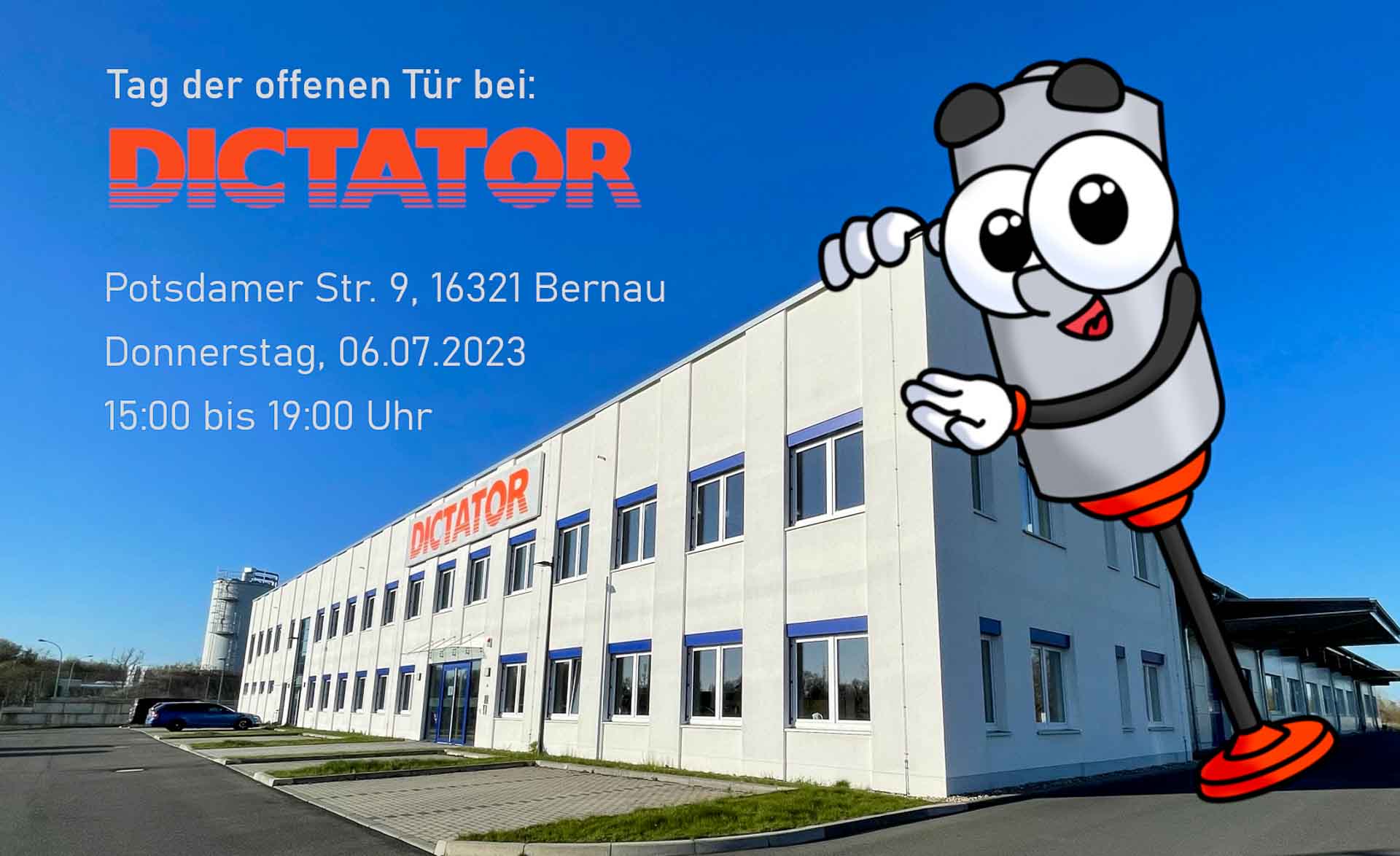 Einladung zum Tag der offenen Tür bei DICTATOR in Bernau
